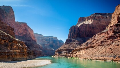 details of the chasm on the desert river between chasm over the grand canyon state