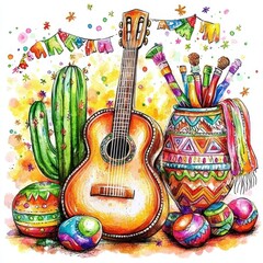 Artistic representation for Cinco de Mayo festivities.