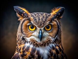 Fototapeta premium Majestic Great Horned Owl Portrait - Wildlife Photography