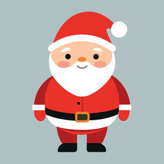 Cute Santa Claus Character &ndash; Flat Christmas Vector Illustration
