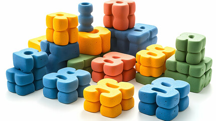Colorful learning blocks educational toys