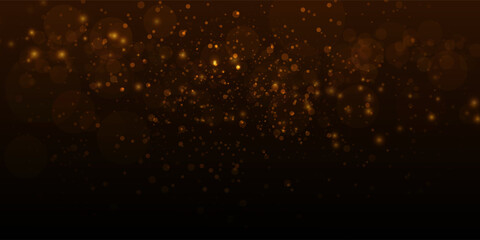 black and gold glitter bokeh texture abstract background. vector illustration
