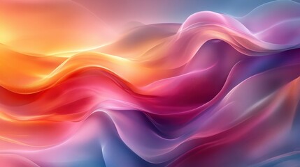 Fototapeta premium Abstract Waves of Colorful Light Creating Fluid Motion in Space