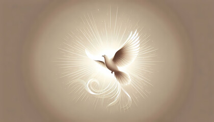Holy Spirit in motion. A symbolic and clean depiction of the Holy Spirit as a modern abstract&mdash;perfect for church design, mobile apps, or faith-based visual storytelling. Generative AI