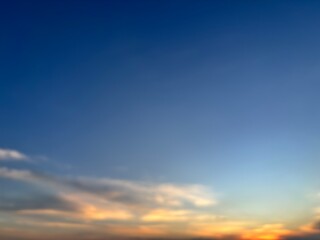 beautiful evening sky, natural blue orange gradient background, light to dark transition atmosphere