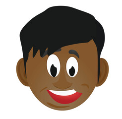 Obraz premium Boy face isolated. vector illustration