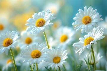 Fototapeta premium Stunning White Daisies in a Summer Garden