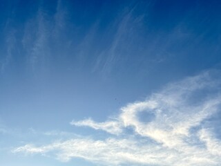 bright blue sky beautiful white clouds, creative natural background