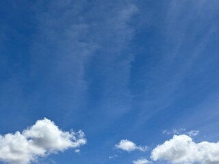 Fototapeta premium bright blue sky beautiful white clouds, creative natural background