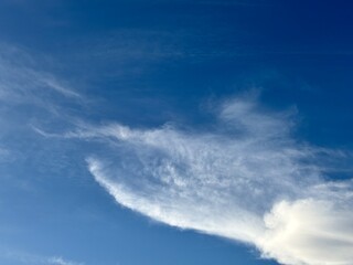 bright blue sky beautiful white clouds, creative natural background