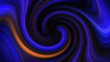 Fototapeta premium A vibrant swirl of deep blue and orange hues creates a mesmerizing abstract pattern