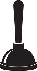 Plunger Silhouette Vector | Plumbing Black Vector Art Illustration for Utility Design