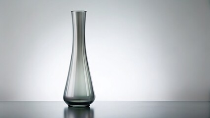 Minimalist Gray Glass Vase, Elegant Home Decor, Modern Interior Design