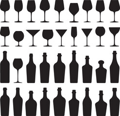 Refreshing Drink Glass Silhouette

Coffee Cup Vector with Steam

Cocktail with Umbrella Silhouette Art

Juice Bottle Minimal Line Design

Cheers Glasses Clinking Silhouette