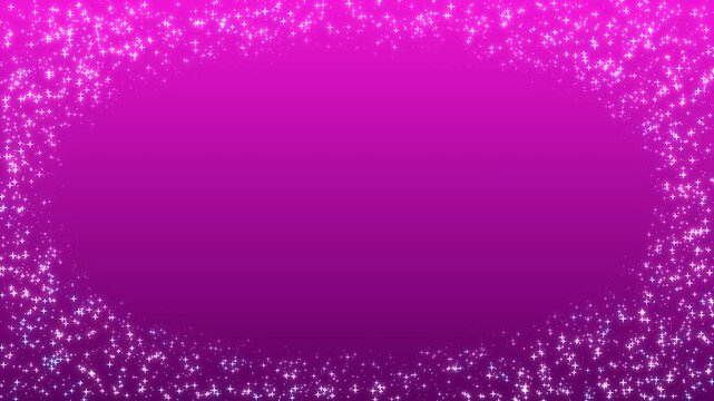 Glittering title frame animation in pink-purple color: for opening and background material