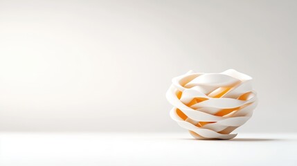 Abstract, sculpted form, light and shadow, minimalist design, smooth curves,  modern aesthetic