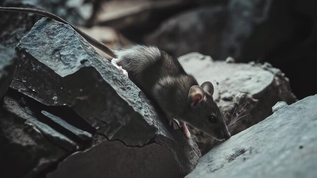 Close Up of Rat in Urban Environment