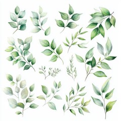 Beautiful watercolor botanical illustrations perfect for greeting cards.