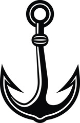 Fishing Hook Anchor Angler on White Background