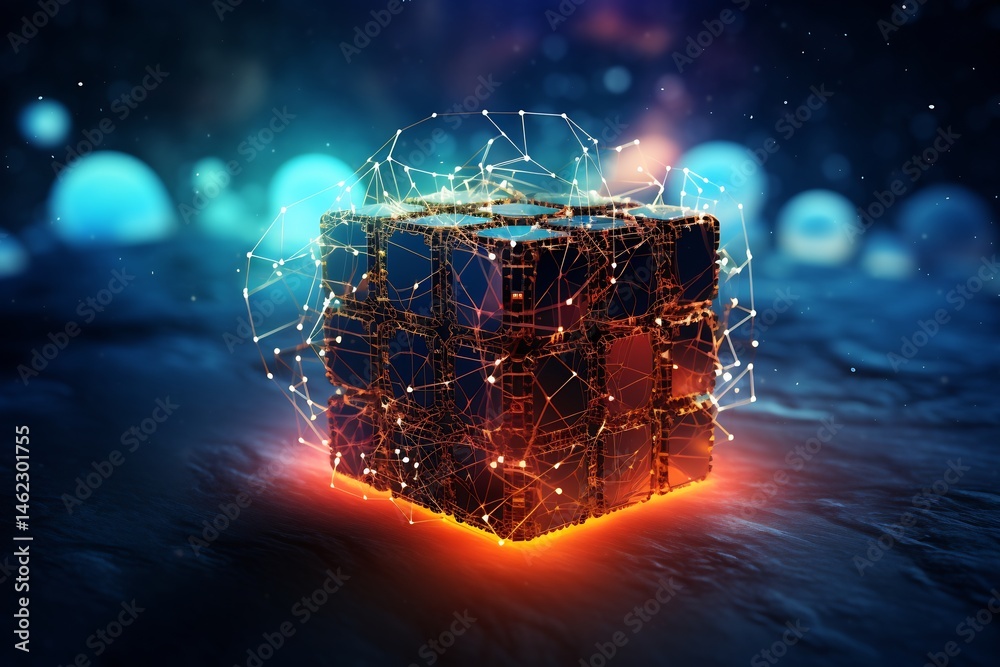Poster entangled dimensions: a nexus of complex networks and illuminated cube design