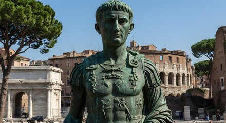 Obraz premium Statue Roman Forum Rome Italy