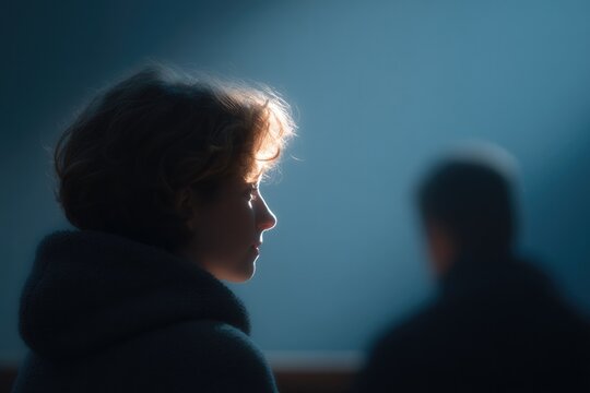 teacher confidently guides student through complex equations at clear modern desk