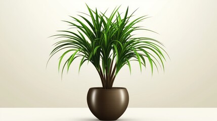 Obraz premium Indoor Palm Plant in Pot for Home Decor and Interior Design