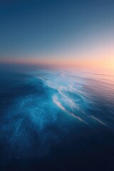 Fototapeta premium capture serene top-down drone-shot of vast sea or ocean emphasizing its natural patterns and calming blues with ample