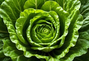 Fototapeta premium Close-up of a leafy plant with a spiral centre