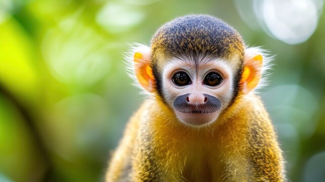 Adorable baby monkey with expressive eyes