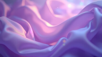 Obraz premium Elegant Lavender Silk Fabric with Soft Light Waves and Folds, Abstract Texture Background