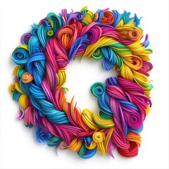 Vibrant, colorful, abstract letter G
