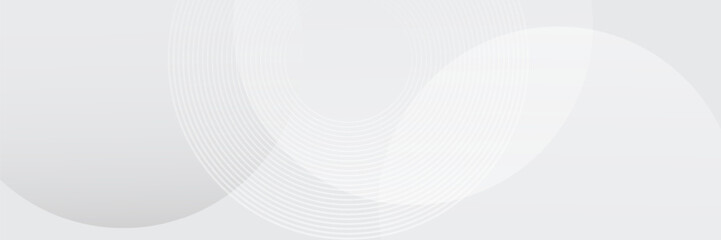 White geometric abstract background overlap layer on bright space with lines effect decoration. Modern graphic design element circles style concept for banner, modern vector arts