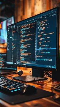 HTML and CSS Code Displayed on Computer Screen