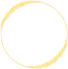 Gold Glitter Circle Frame Golden Elegant or Luxury Isolated Design Element for Anniversary Border or Frame