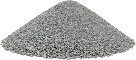 Large Pile of Grey Crushed Stone Gravel Construction Aggregate Road Material