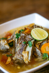 Close up of Beef Ribs soup