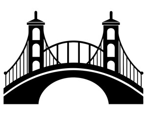 Bridge Silhouette Vector Design, Bridge SVG Clipart