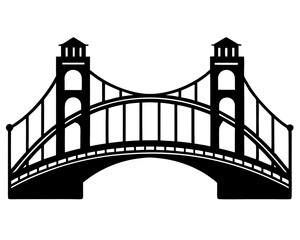 Bridge Silhouette Vector Design, Bridge SVG Clipart