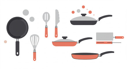 set of kitchen utensils