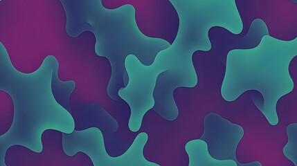 Obraz premium Abstract Teal and Purple Liquid Shapes Background