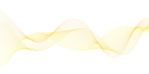 Abstract orange wavy on white background, Orange abstract line waves on white background. golden or yellow wave and curve lines background.