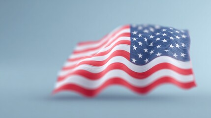 Obraz premium clean image featuring vibrant studio-lit colors symbolizing independence day usa emphasizing minimalism with ample
