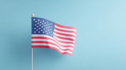 Obraz premium clean image featuring vibrant studio-lit colors symbolizing independence day usa emphasizing minimalism with ample
