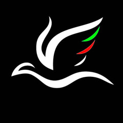 Fototapeta premium Bird icon Flying bird branch silhouette illustration