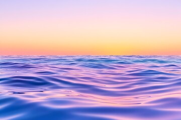 Fototapeta premium Serene pastel sunset over calm ocean waves