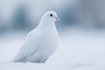 Fototapeta premium minimalistic depiction of city wildlife showcased through single urban animal on spotless white background