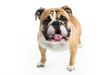 Obraz premium a bulldog isolated on a white background, ultra-realistic, real photo