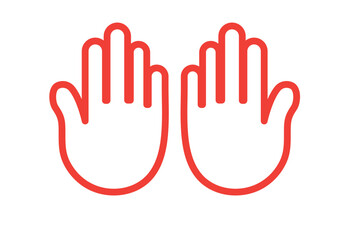 Obraz premium Raising Hands Icon Design