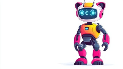 Fototapeta premium Colorful robot with unique design and features. AI Agent Robot